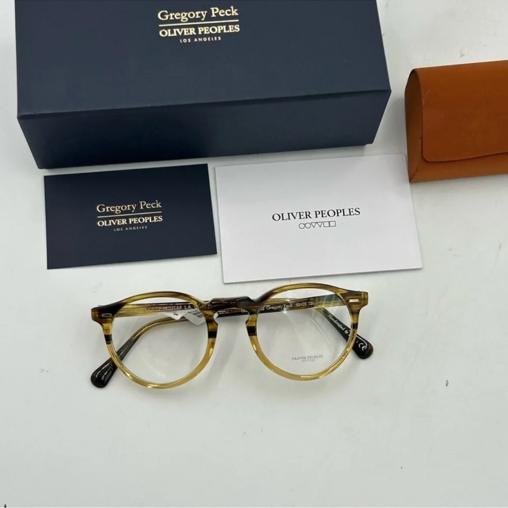 Unisex Gucci, Oliver Peoples Gregory Peck collaboration, eyeglasses made Italy